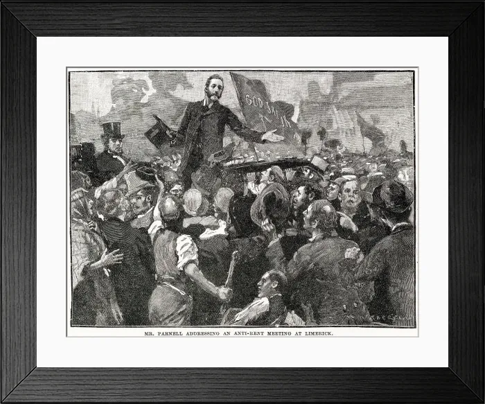 Framed Print : Charles Parnell at a Anti Rent Meeting 1879 Framed Print : Charles Parnell at a Anti Rent Meeting 1879