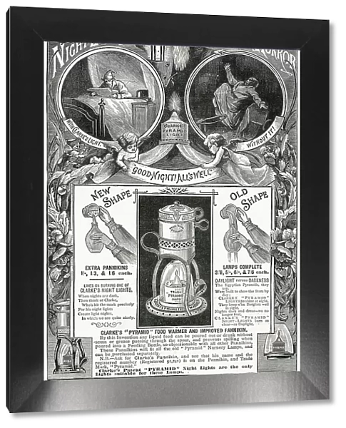 Advert for Clarke's Pyramid Night Lights 1892