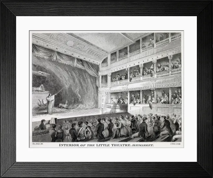 Framed Print : Stage at Little Theatre, Haymarket, London. Date: 1815 Framed Print : Stage at Little Theatre, Haymarket, London. Date: 1815