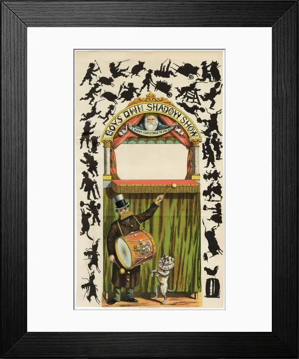 Framed Print : Shadow Show - Silhouette Cut-Outs 1881 Framed Print : Shadow Show - Silhouette Cut-Outs 1881