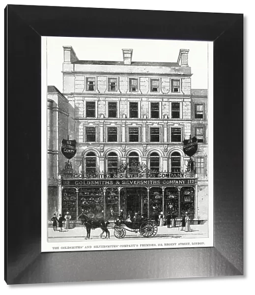 Exterior of Goldsmiths and Silversmiths Company, premises at 112 Regent Street, London. Date: 1898