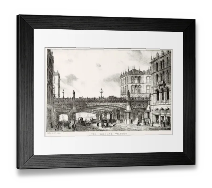 Framed Print : Holborn Valley Viaduct in London. Date: 1860s Framed Print : Holborn Valley Viaduct in London. Date: 1860s