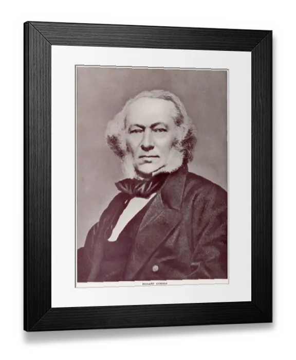 Framed Print : Richard Cobden (1804 - 1865), English Radical and Liberal politician, manufacturer, and a campaigner for free trade and peace. Date: 1857 Framed Print : Richard Cobden (1804 - 1865), English Radical and Liberal politician, manufacturer, and a campaigner for free trade and peace. Date: 1857