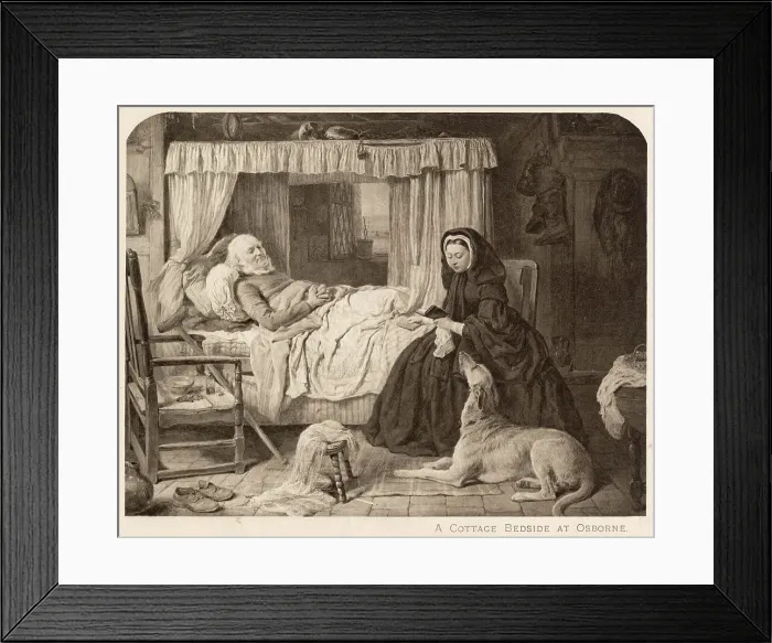Framed Print : A Cottage Bedside at Osborne Framed Print : A Cottage Bedside at Osborne