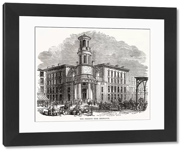 Exterior of the new Coal Exchange, London. Date: 1849