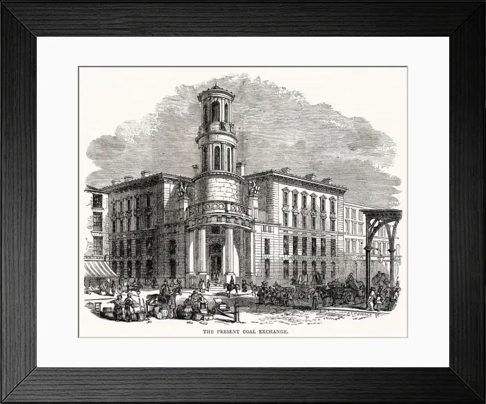 Framed Print : Exterior of the new Coal Exchange, London. Date: 1849 Framed Print : Exterior of the new Coal Exchange, London. Date: 1849