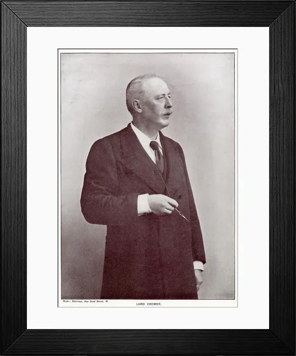 Framed Print : Evelyn Baring, 1st Earl of Cromer (1841 - 1917), statesman and diplomat, notably in Egypt. Date: 1898 Framed Print : Evelyn Baring, 1st Earl of Cromer (1841 - 1917), statesman and diplomat, notably in Egypt. Date: 1898