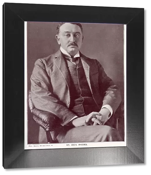 Cecil Rhodes (1853 - 1902), British mining magnate and politician in southern Africa who served as Prime Minister of the Cape Colony from 1890 to 1896. Date: 1898