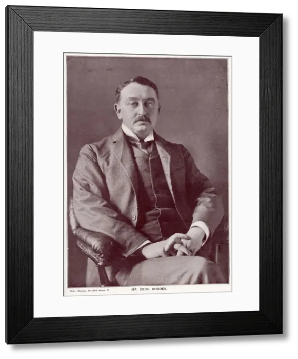 Framed Print : Cecil Rhodes (1853 - 1902), British mining magnate and politician in southern Africa who served as Prime Minister of the Cape Colony from 1890 to 1896. Date: 1898 Framed Print : Cecil Rhodes (1853 - 1902), British mining magnate and politician in southern Africa who served as Prime Minister of the Cape Colony from 1890 to 1896. Date: 1898