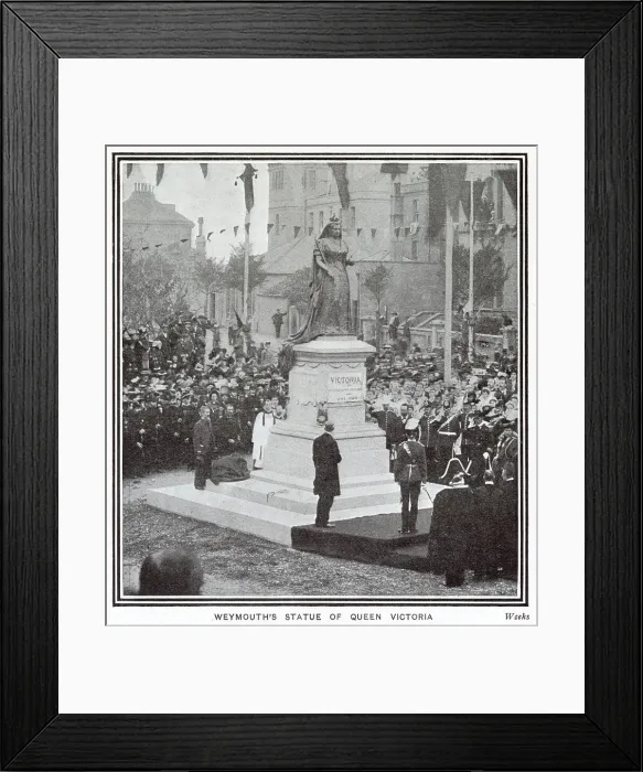 Framed Print : Queen Victoria Statue, Unveiled, Weymouth 1902 Framed Print : Queen Victoria Statue, Unveiled, Weymouth 1902