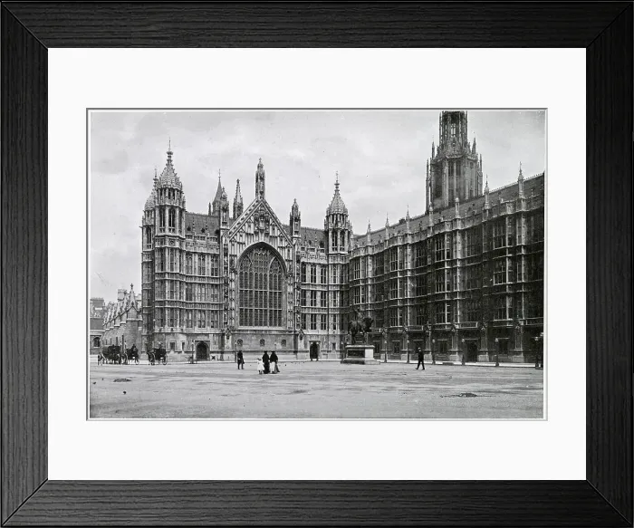Framed Print : So called from its anciently approached the Old Palace as distinguished from the New Palace which Richard I, proposed to erect to the east and of which Westminster Hall was to form a part. Date: 1900s Framed Print : So called from its anciently approached the Old Palace as distinguished from the New Palace which Richard I, proposed to erect to the east and of which Westminster Hall was to form a part. Date: 1900s