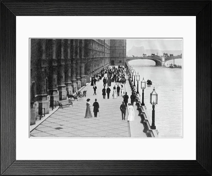 Framed Print : Most afternoons in the summer the promenade was crowded with ladies having tea. Date: 1900s Framed Print : Most afternoons in the summer the promenade was crowded with ladies having tea. Date: 1900s