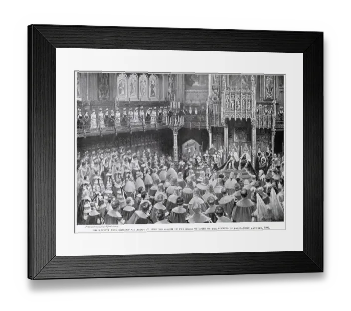 Framed Print : Edward VII Opening Parliament 1902 Framed Print : Edward VII Opening Parliament 1902