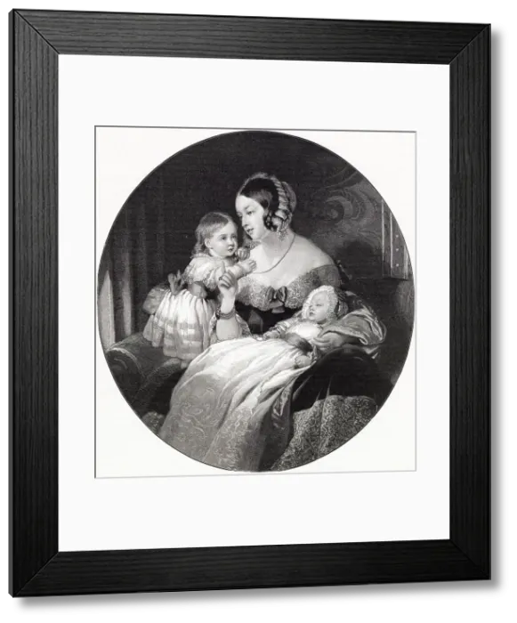 Framed Print : Queen Victoria Young Family 1841 Framed Print : Queen Victoria Young Family 1841