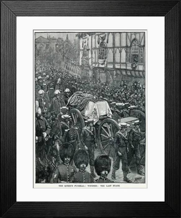 Framed Print : Queen Victoria's Funeral - Last Stage to Windsor Framed Print : Queen Victoria's Funeral - Last Stage to Windsor