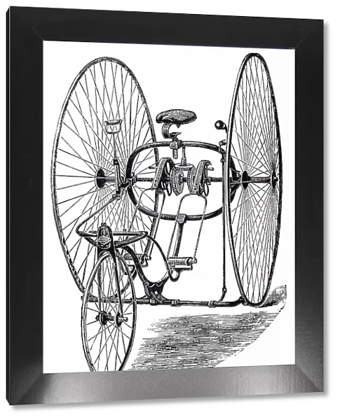 Early tricycle, the omnicycle. Date: 1881