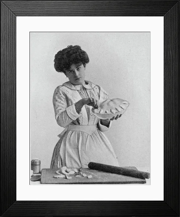Framed Print : Pastry making - Adding Decoration 1907 Framed Print : Pastry making - Adding Decoration 1907
