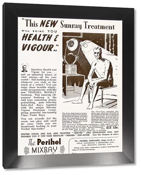 Advert for Perihel Mixry - Sunlamp 1940