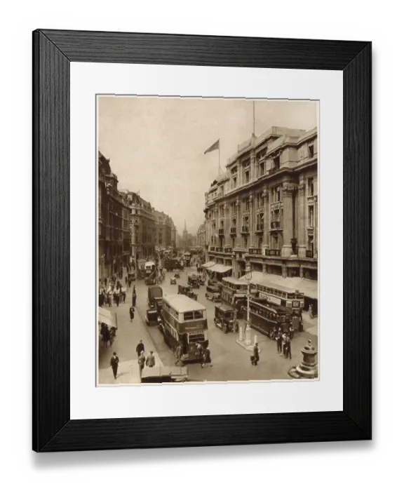 Framed Print : Regent Street - Upper Part 1935 Framed Print : Regent Street - Upper Part 1935