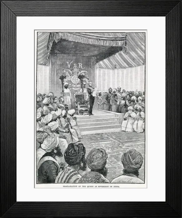 Framed Print : Ceremony in which the proclamation of Queen Victoria as Empress of India. Date: 1877 Framed Print : Ceremony in which the proclamation of Queen Victoria as Empress of India. Date: 1877