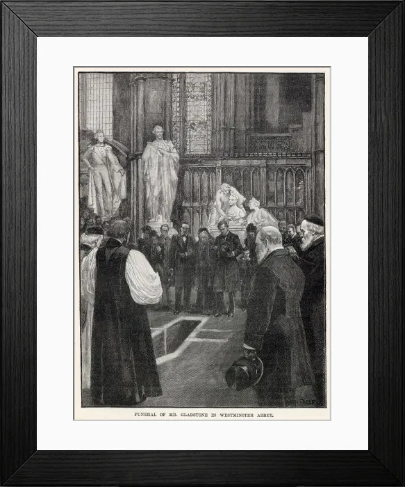 Framed Print : Gladstone's State Funeral in Westminster Abbey, London Framed Print : Gladstone's State Funeral in Westminster Abbey, London
