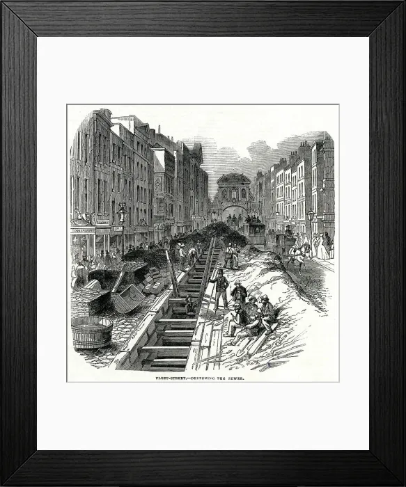 Framed Print : London First Sewage System Fleet Streets Street Framed Print : London First Sewage System Fleet Streets Street
