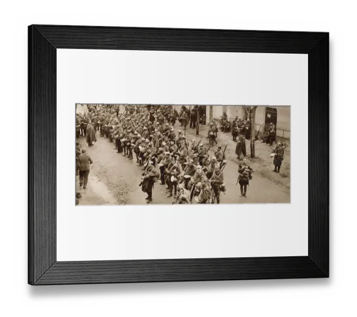 Framed Print : A unit of General Franco's Nationalist troops lined up to receive their rations, Alcorcon, near Madrid, 1936. At this point in the Spanish Civil War, these troops were involved in the attack on the Republican held capital, Madrid. Date: 1936 Framed Print : A unit of General Franco's Nationalist troops lined up to receive their rations, Alcorcon, near Madrid, 1936. At this point in the Spanish Civil War, these troops were involved in the attack on the Republican held capital, Madrid. Date: 1936