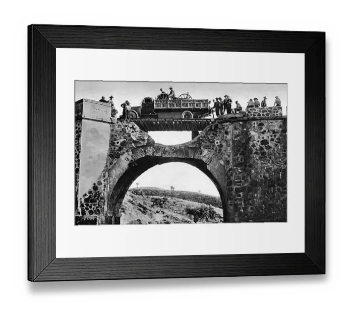 Framed Print : Improvised Bridge, near Cordoba; Spanish Civil War, 1936 Framed Print : Improvised Bridge, near Cordoba; Spanish Civil War, 1936