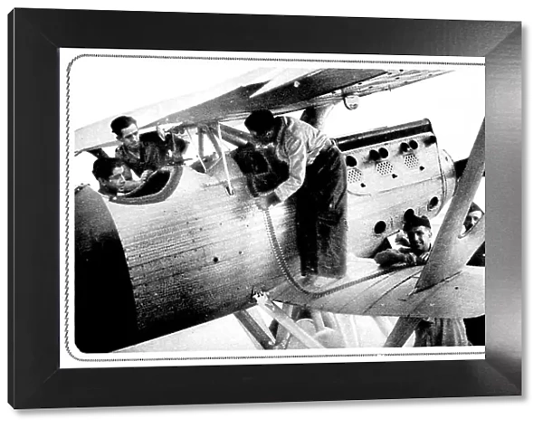 Republican Aeroplane being prepared; Spanish Civil War, 1936