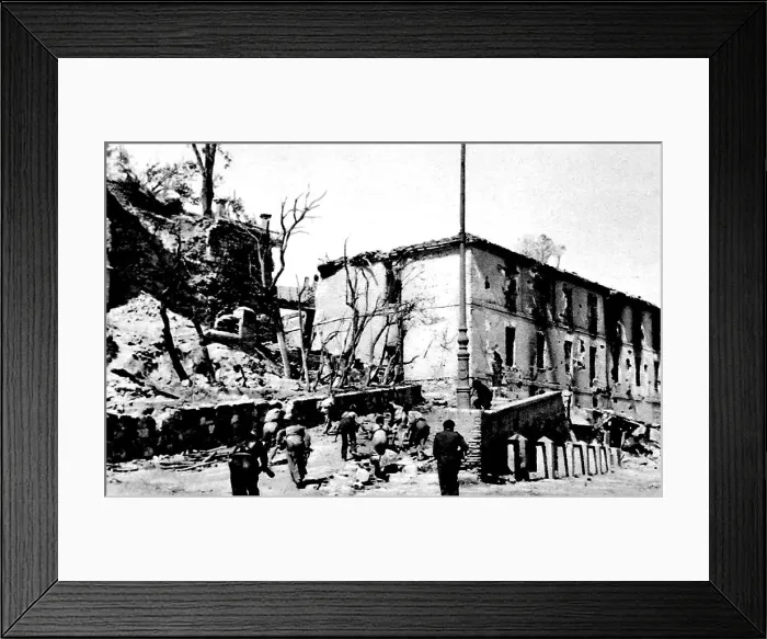 Framed Print : Republican Troops attacking the Alcazar, Toledo; Spanish Civ Framed Print : Republican Troops attacking the Alcazar, Toledo; Spanish Civ