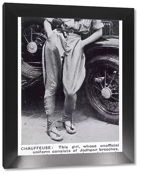 A female chauffeur of Valencia's Communist Regiment, who was employed driving a Republican politician around, pictured in the early stages of the Spanish Civil War. Date: 1936