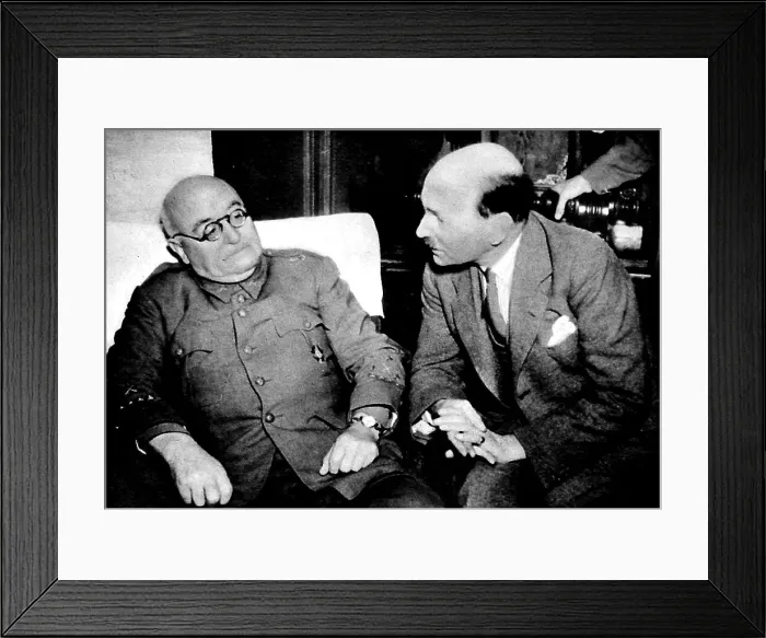 Framed Print : Clement Attlee and General Jose Miaja, Madrid, 1937 Framed Print : Clement Attlee and General Jose Miaja, Madrid, 1937