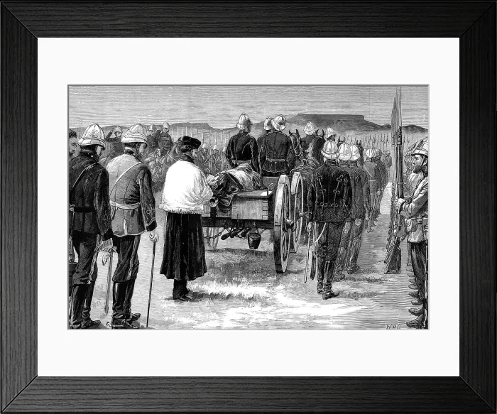 Framed Print : Zulu war. Death of the Prince Imperial. Lord Chelmsford foll