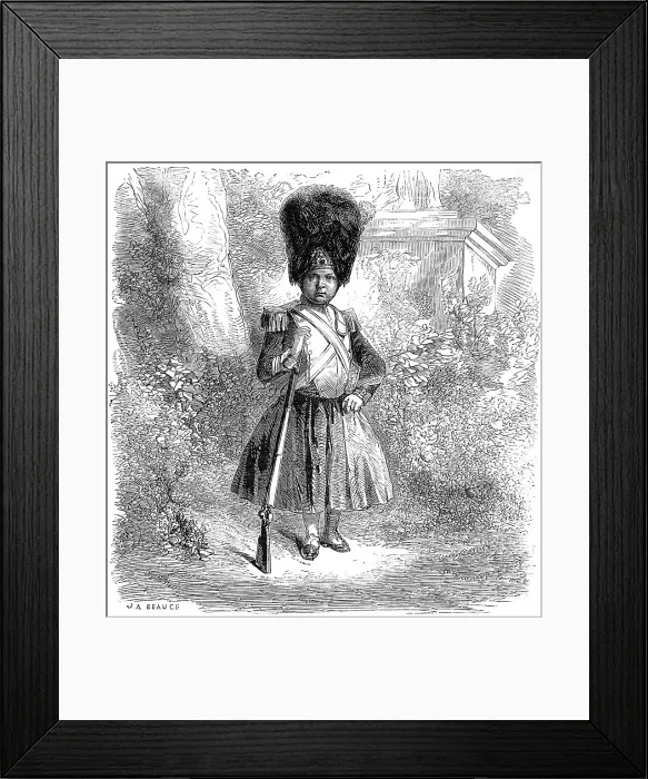 Framed Print : The Prince Imperial of France, aged three in the uniform of Framed Print : The Prince Imperial of France, aged three in the uniform of