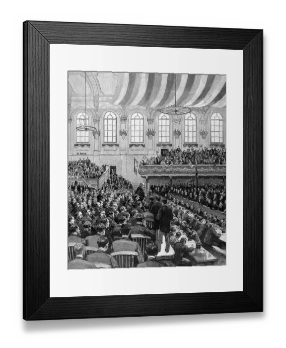 Framed Print : The Marquis of Salisbury addressing the Ulster Hall, 1893 Framed Print : The Marquis of Salisbury addressing the Ulster Hall, 1893
