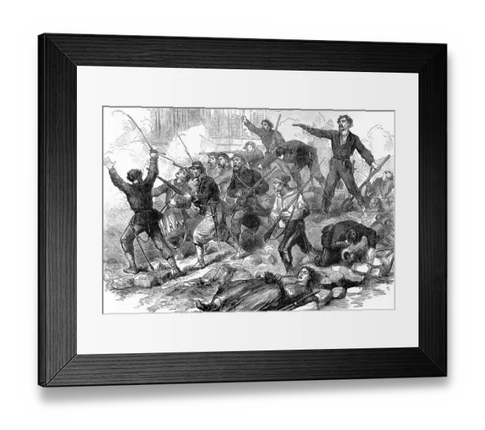 Framed Print : Socialists fighting to the death; Paris Commune, 1871 Framed Print : Socialists fighting to the death; Paris Commune, 1871