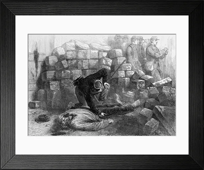Framed Print : Searching a body; Paris Commune 1871 Framed Print : Searching a body; Paris Commune 1871