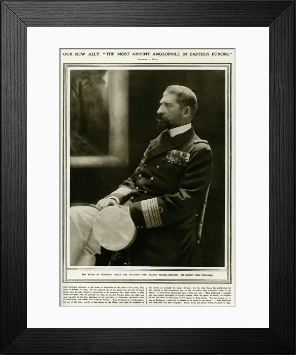 Framed Print : King Ferdinand I of Romania Framed Print : King Ferdinand I of Romania