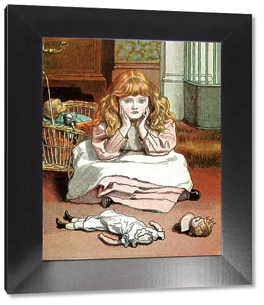 Little Girl Broken Doll 1888 Iln Import 21 Dec