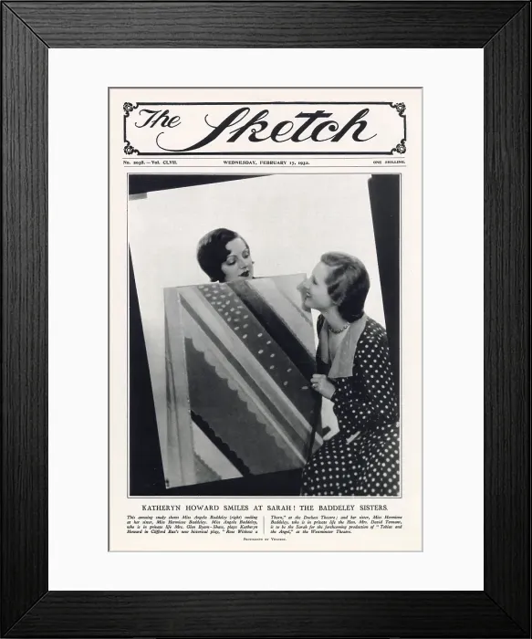 Framed Print : The Baddeley sisters were both actresses, Angela (right) was married to Mr Glen Byam-Shaw and Hermione was married to Mr David Tennat. Madame Yevonde was a prolific and ground-breaking society portrait Framed Print : The Baddeley sisters were both actresses, Angela (right) was married to Mr Glen Byam-Shaw and Hermione was married to Mr David Tennat. Madame Yevonde was a prolific and ground-breaking society portrait