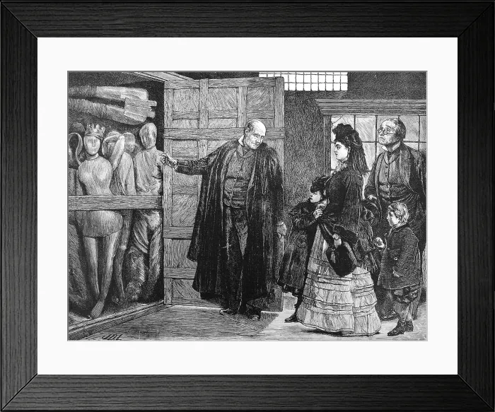 Framed Print : Waxwork Effigies in Westminster Abbey, 1872 Framed Print : Waxwork Effigies in Westminster Abbey, 1872