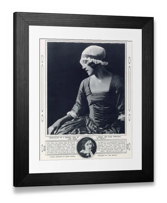 Framed Print : Lady Grant, nee Miss Margaret Cochran, in costume for the play Polly at the Savoy Theatre, London, 1923. Lady Grant was the wife of Sir Alfred Hamilton Grant, a former Chief Commissioner of the North-West Province of India. Date: 1923