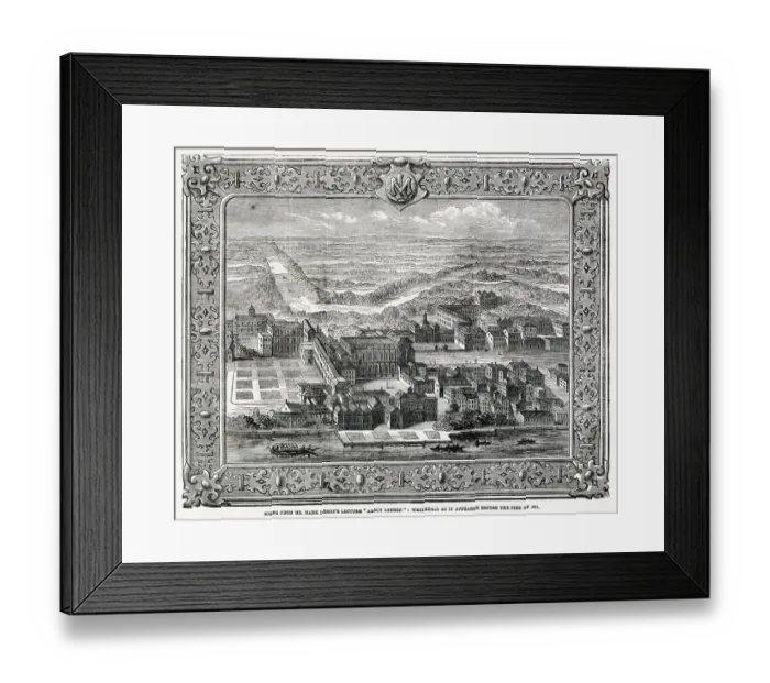 Framed Print : Whitehall, London, pre-1691 Framed Print : Whitehall, London, pre-1691