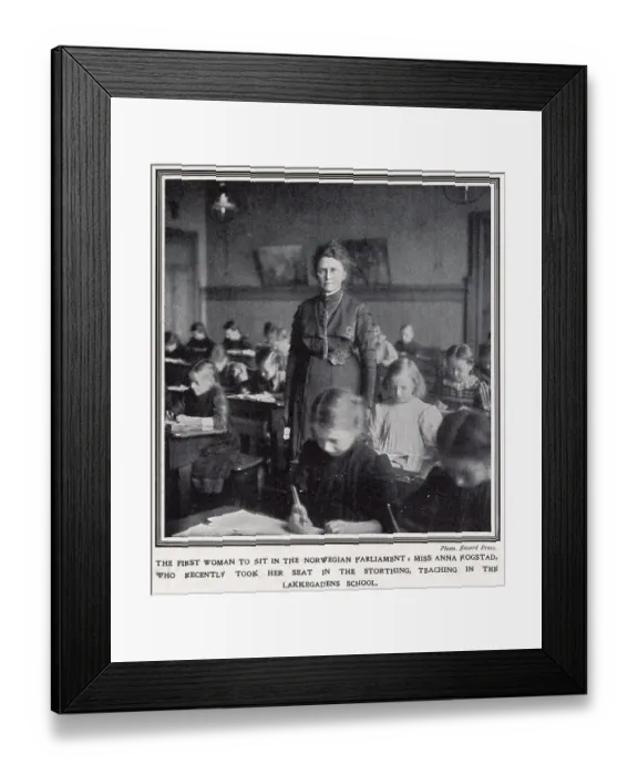 Framed Print : Anna Rogstad in a Norwegian School Framed Print : Anna Rogstad in a Norwegian School