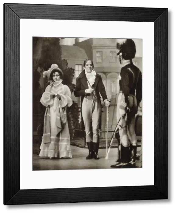 Framed Print : Yvonne Printemps, as Melanie de Tramond, and Noel Coward, as Duc de Chaussigny-Varennes, in the musical Conversation Piece, at His Majesty's Theatre, Brighton. Date: 1934 Framed Print : Yvonne Printemps, as Melanie de Tramond, and Noel Coward, as Duc de Chaussigny-Varennes, in the musical Conversation Piece, at His Majesty's Theatre, Brighton. Date: 1934