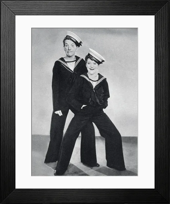 Framed Print : Noel Coward and Gertrude Lawrence in the play Has Anybody Seen our Ship?, part of the programme To-night at 8. 30, at the Phoenix Theatre, 1936. Date: 1936