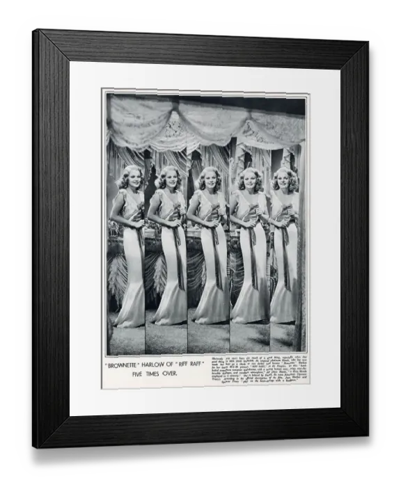 Framed Print : Jean Harlow in a scene from the M. G. M picture, Riff Raff, which she starred in with Spencer Tracy. Date: 1936 Framed Print : Jean Harlow in a scene from the M. G. M picture, Riff Raff, which she starred in with Spencer Tracy. Date: 1936