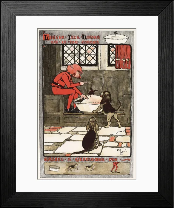 Framed Print : Little Jack Horner Sat In The Corner by Cecil Aldin Framed Print : Little Jack Horner Sat In The Corner by Cecil Aldin
