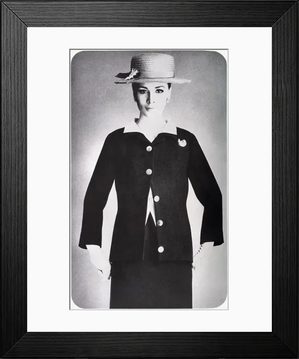 Framed Print : Balenciaga Fashion 1965 Framed Print : Balenciaga Fashion 1965