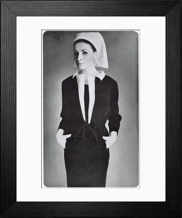 Framed Print : Balenciaga Fashion 1965 Framed Print : Balenciaga Fashion 1965